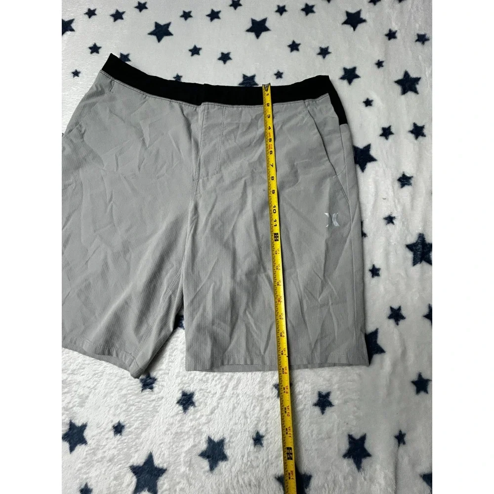 Hurley Mens Large Gray Board Shorts Swim Surf Stretch Hybrid Performance